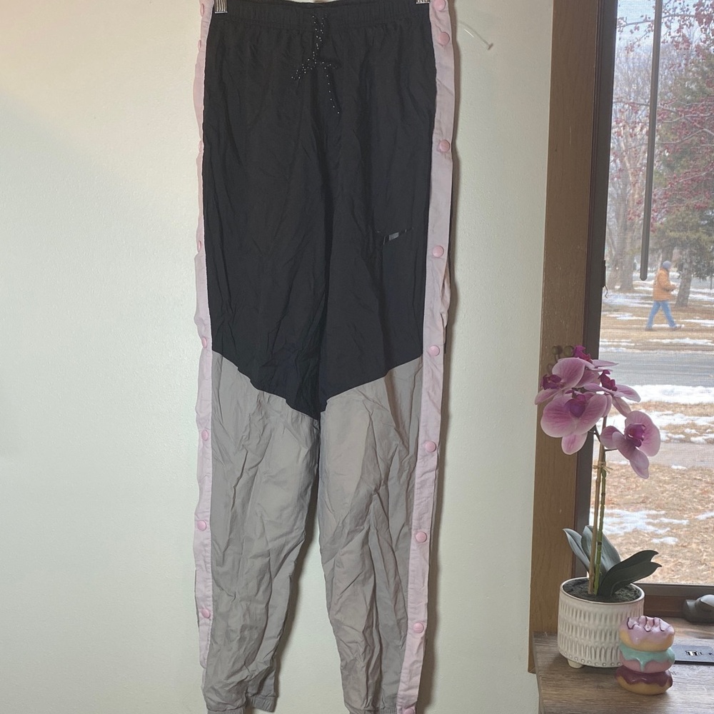 Nike Black and Grey with Pink accents Track Pants